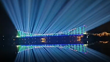 Waterproof beam light + laser cultural tourism night show effect